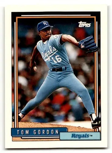 1992 Topps #431 Tom Gordon Kansas City Royals Baseball Cards EX/NM ID:55828 - Baseball Card Single