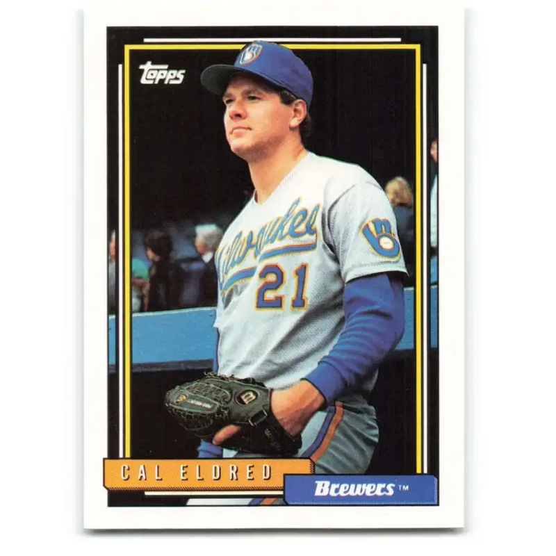 1992 Topps #433 Cal Eldred NM-MT Milwaukee Brewers Baseball Card - Baseball Card Single