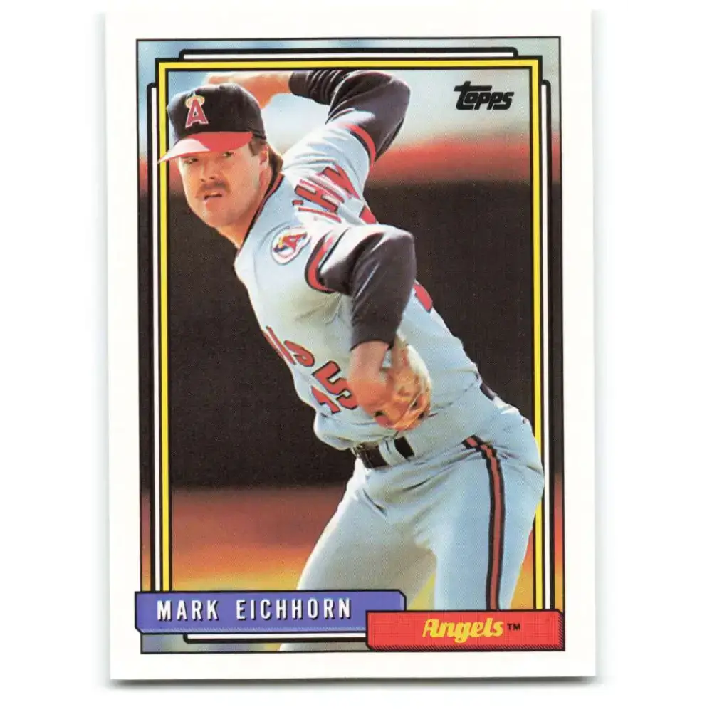 1992 Topps #435 Mark Eichhorn NM-MT California Angels Baseball Card - Baseball Card Single