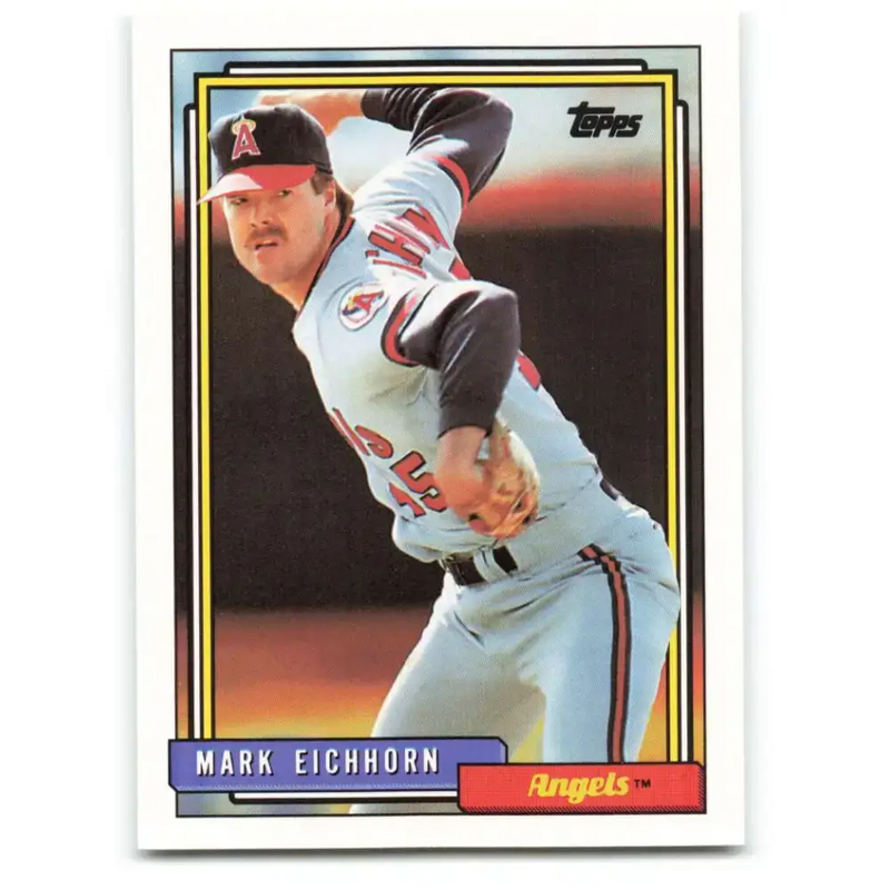 1992 Topps #435 Mark Eichhorn NM-MT California Angels Baseball Card - Baseball Card Single