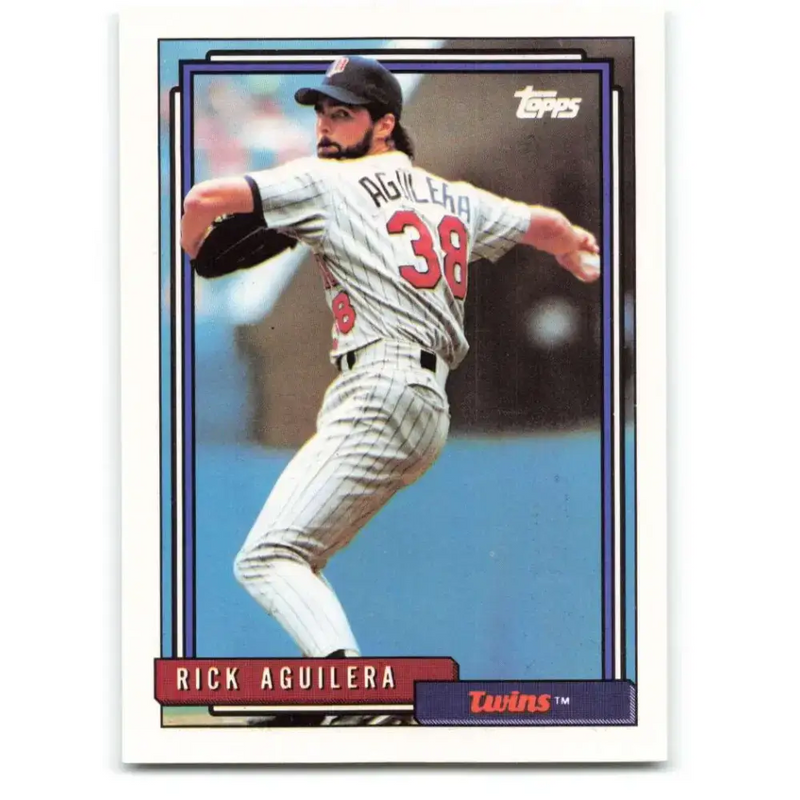1992 Topps #44 Rick Aguilera NM-MT Minnesota Twins Baseball Card - Baseball Card Single