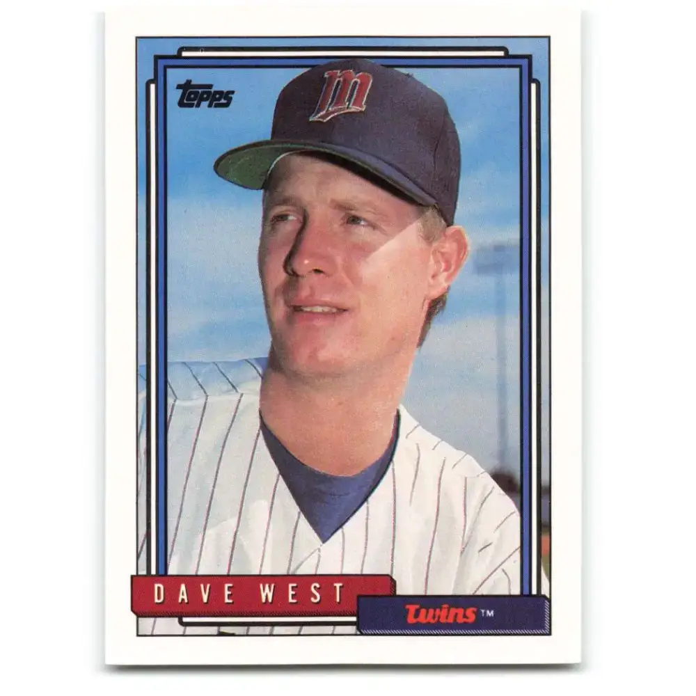 1992 Topps #442 Dave West NM-MT Minnesota Twins Baseball Card - Baseball Card Single
