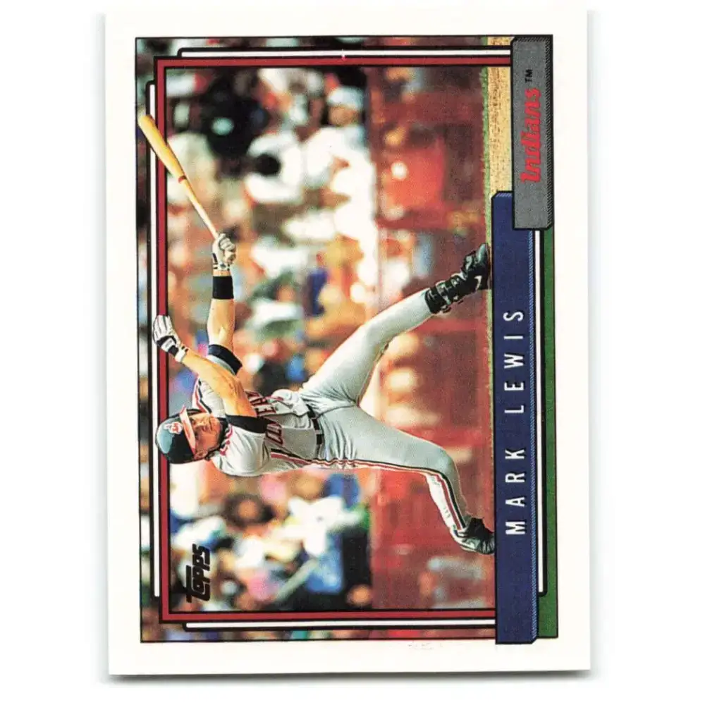 1992 Topps #446 Mark Lewis NM-MT Cleveland Indians Baseball Card - Baseball Card Single