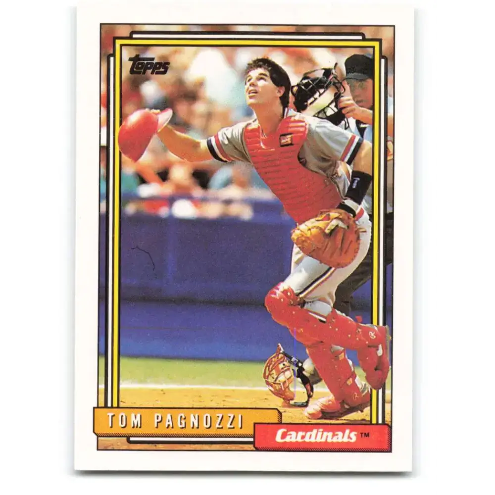 1992 Topps #448 Tom Pagnozzi NM-MT St. Louis Cardinals Baseball Card - Baseball Card Single