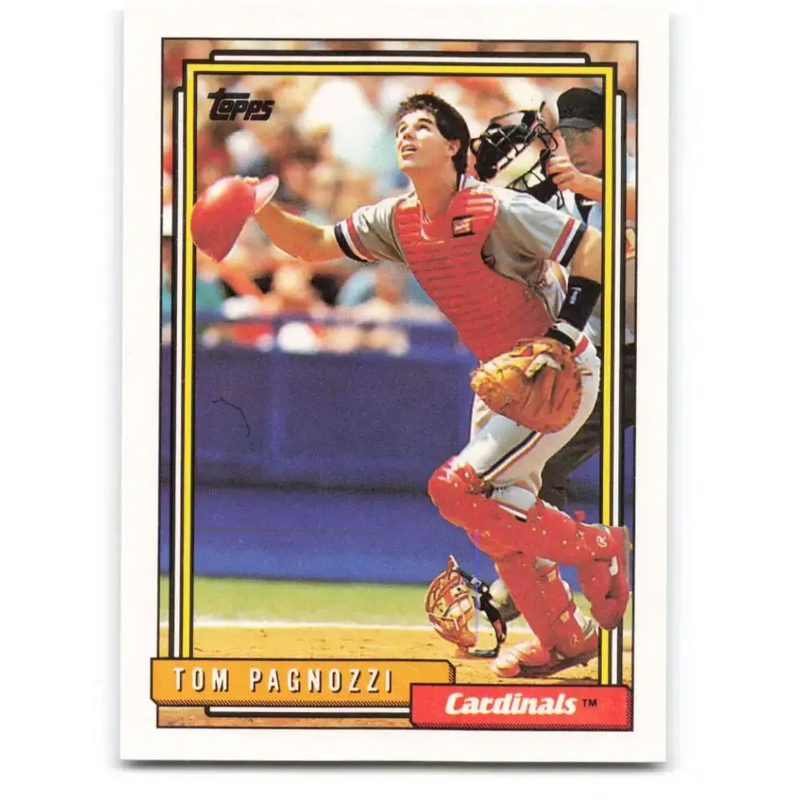 1992 Topps #448 Tom Pagnozzi NM-MT St. Louis Cardinals Baseball Card - Baseball Card Single