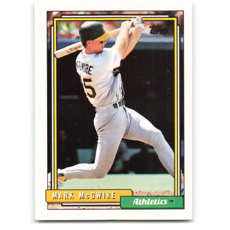 1992 Topps #450 Mark McGwire NM-MT Oakland Athletics Baseball Card - Baseball Card Single