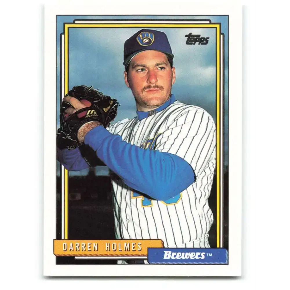 1992 Topps #454 Darren Holmes NM-MT Milwaukee Brewers Baseball Card - Baseball Card Single