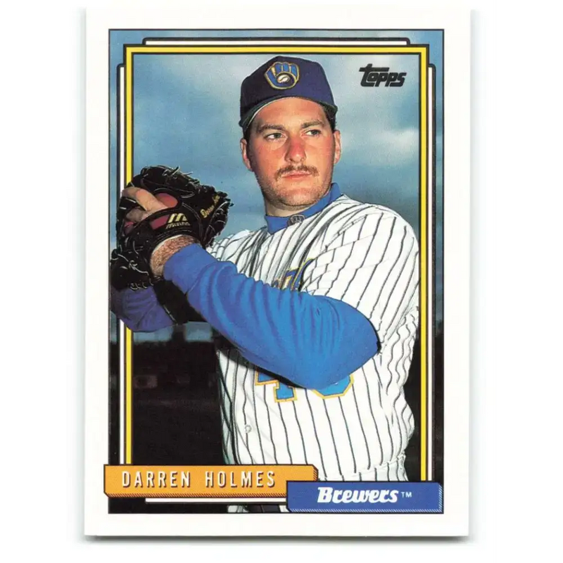 1992 Topps #454 Darren Holmes NM-MT Milwaukee Brewers Baseball Card - Baseball Card Single