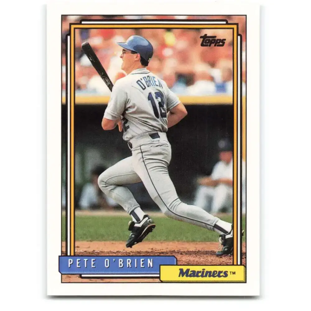 1992 Topps #455 Pete O’Brien NM-MT Seattle Mariners Baseball Card - Baseball Card Single