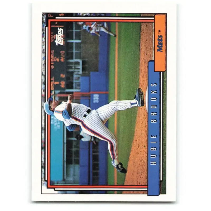 1992 Topps #457 Hubie Brooks NM-MT New York Mets Baseball Card - Baseball Card Single