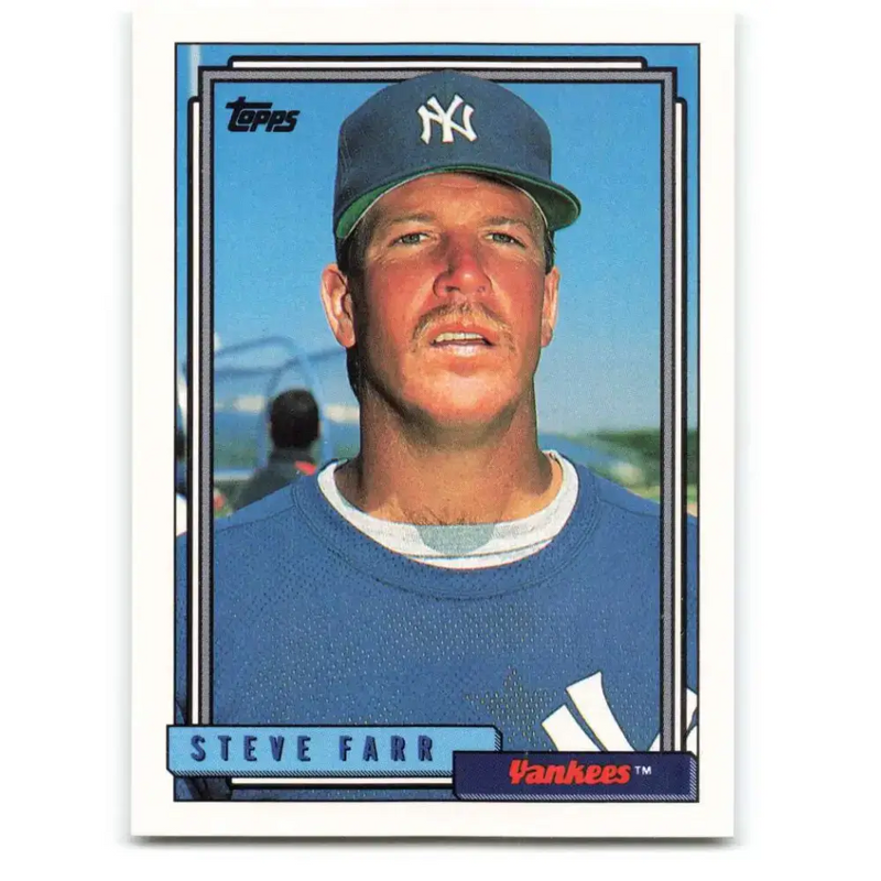 1992 Topps #46 Steve Farr NM-MT New York Yankees Baseball Card - Baseball Card Single