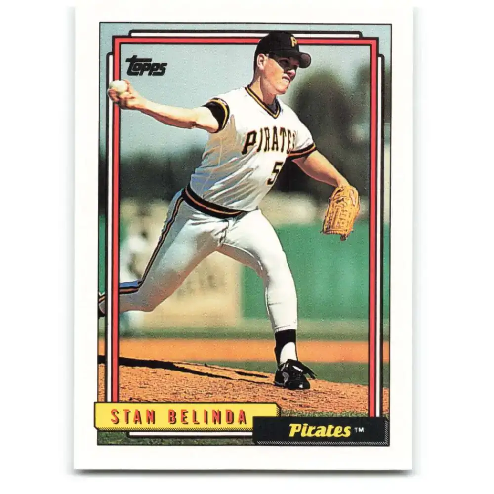 1992 Topps #466 Stan Belinda NM-MT Pittsburgh Pirates Baseball Card - Baseball Card Single