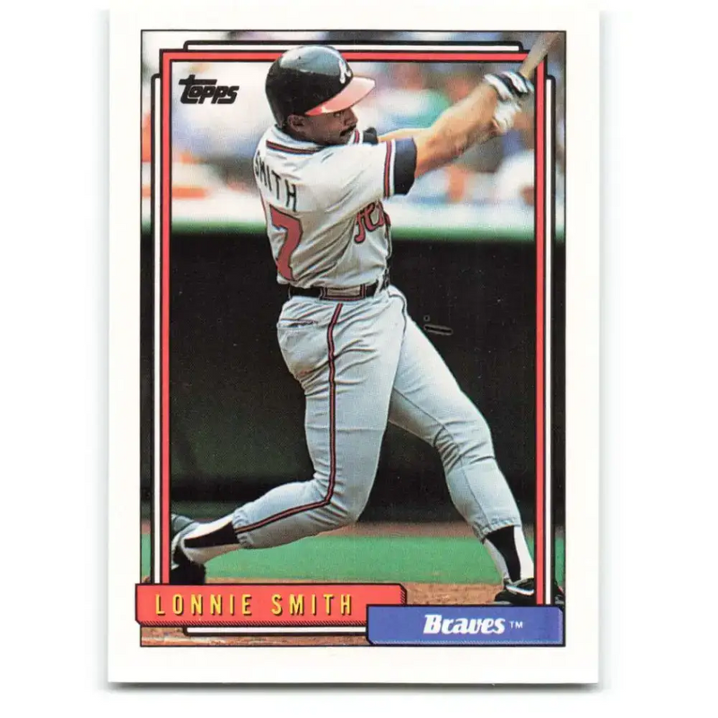 1992 Topps #467 Lonnie Smith NM-MT Atlanta Braves Baseball Card - Baseball Card Single