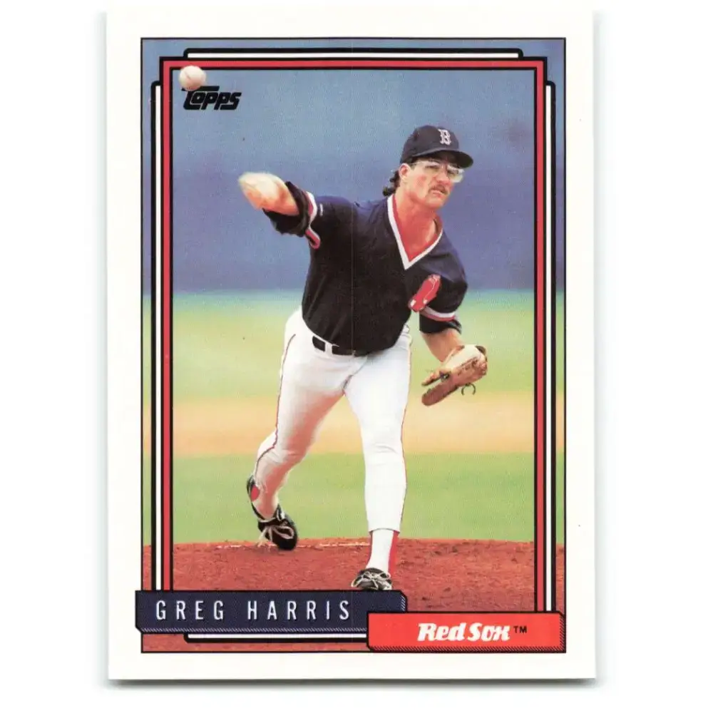 1992 Topps #468 Greg Harris NM-MT Boston Red Sox Baseball Card - Baseball Card Single