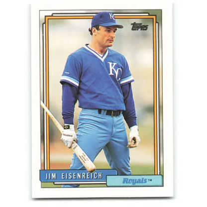 1992 Topps #469 Jim Eisenreich EX Excellent Kansas City Royals Baseball Card - Baseball Card