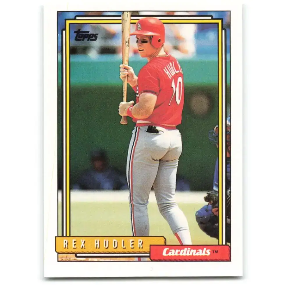 1992 Topps #47 Rex Hudler NM-MT St. Louis Cardinals Baseball Card - Baseball Card Single