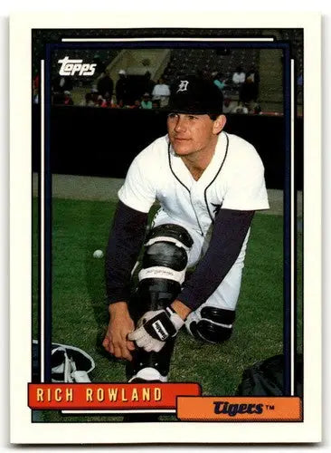 Rich Rowland baseball card with original gloss from 1992 Topps #472 mint rc rookie