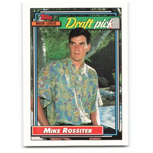 1992 Topps #474 Mike Rossiter NM-MT RC Rookie Oakland Athletics Baseball Card