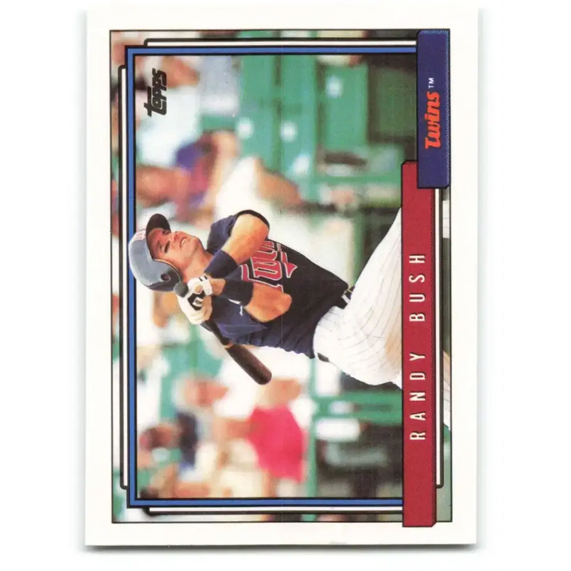 1992 Topps #476 Randy Bush NM-MT Minnesota Twins Baseball Card - Baseball Card Single