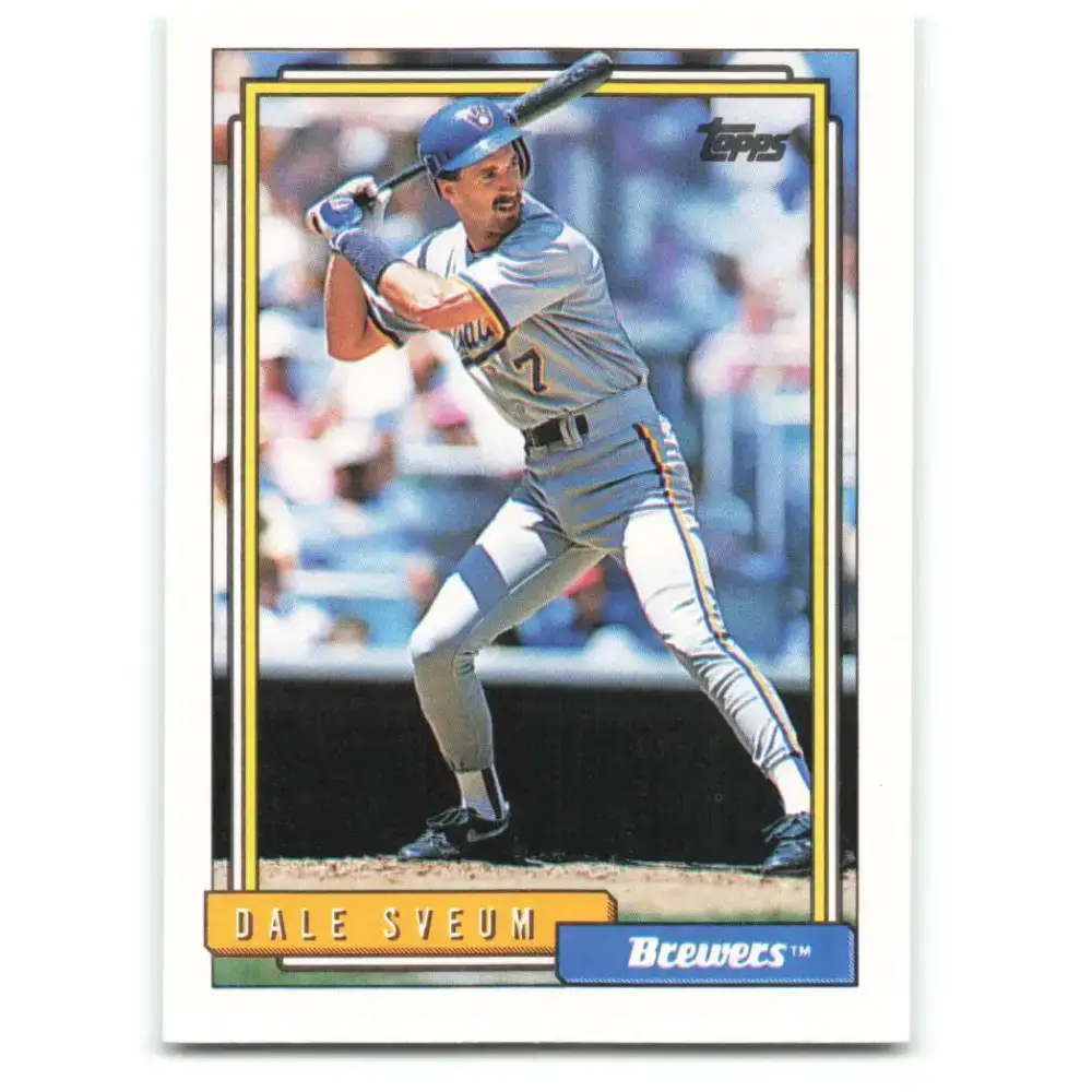 1992 Topps #478 Dale Sveum NM-MT Milwaukee Brewers Baseball Card