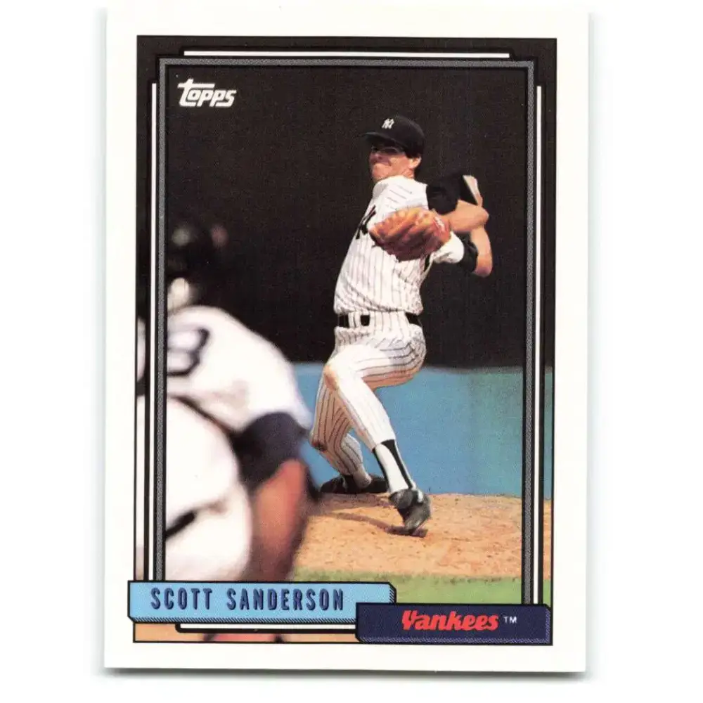 1992 Topps #480 Scott Sanderson NM-MT New York Yankees Baseball Card - Baseball Card Single