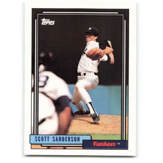 1992 Topps #480 Scott Sanderson NM-MT New York Yankees Baseball Card - Baseball Card Single