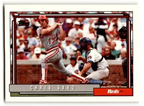 1992 Topps #485 Chris Sabo Cincinnati Reds Baseball Cards EX/NM ID:55804 - Baseball Card Single