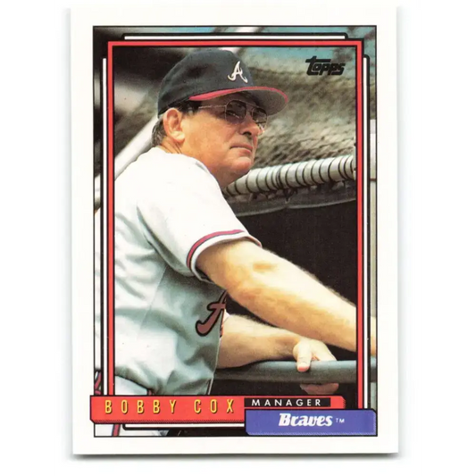 1992 Topps #489 Bobby Cox NM-MT Atlanta Braves Baseball Card
