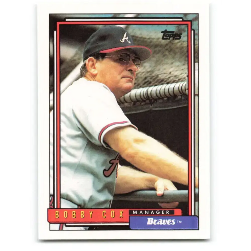 1992 Topps #489 Bobby Cox NM-MT Atlanta Braves Baseball Card - Baseball Card Single