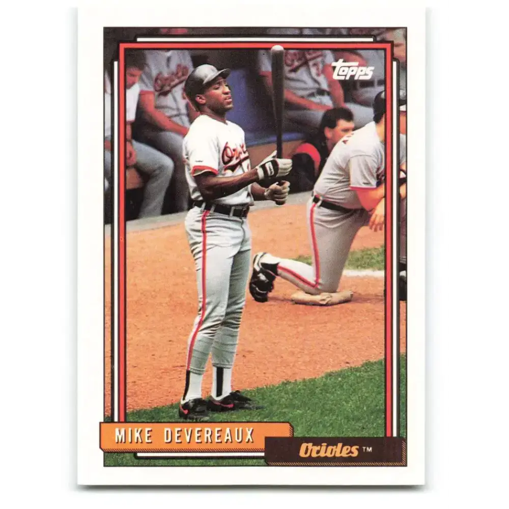 1992 Topps #492 Mike Devereaux NM-MT Baltimore Orioles Baseball Card - Baseball Card Single