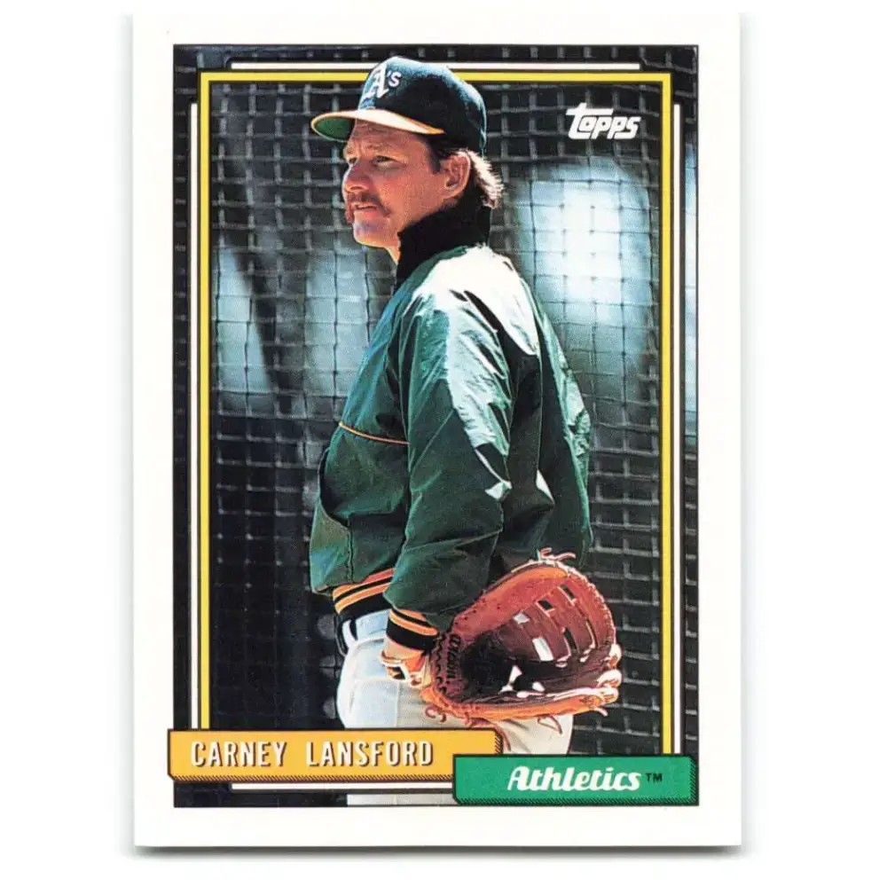 1992 Topps #495 Carney Lansford NM-MT Oakland Athletics Baseball Card - Baseball Card Single