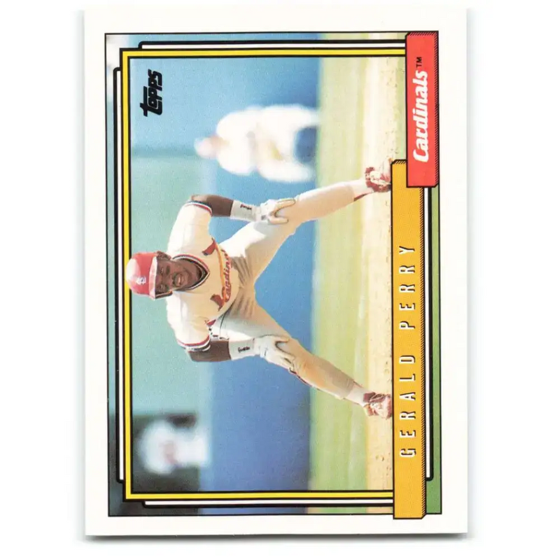 1992 Topps #498 Gerald Perry NM-MT St. Louis Cardinals Baseball Card - Baseball Card Single