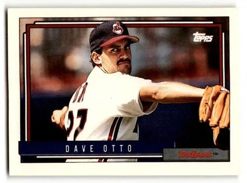 1992 Topps #499 Dave Otto Cleveland Indians Baseball Cards EX/NM ID:61153 - Baseball Card Single