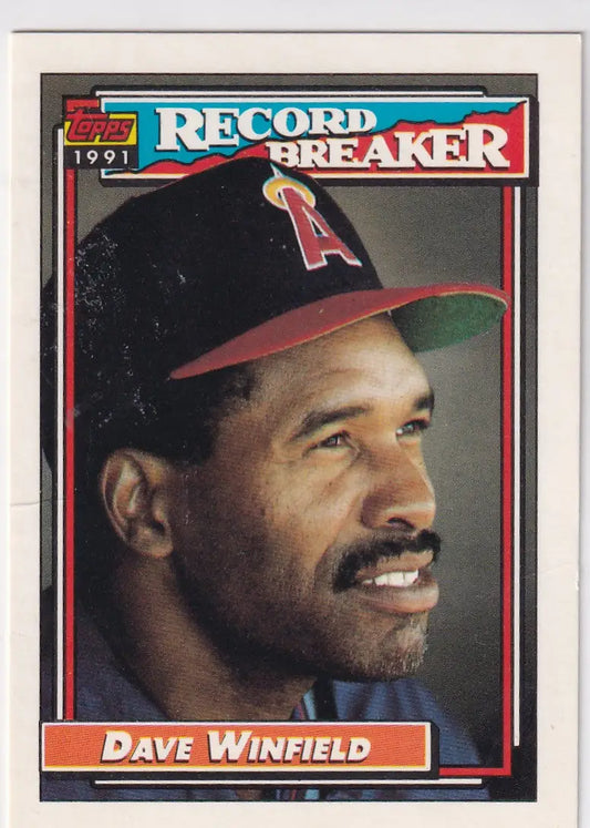 1992 TOPPS #5 DAVE WINFIELD RECORD BREAKER- ANGELS - Baseball Card Single