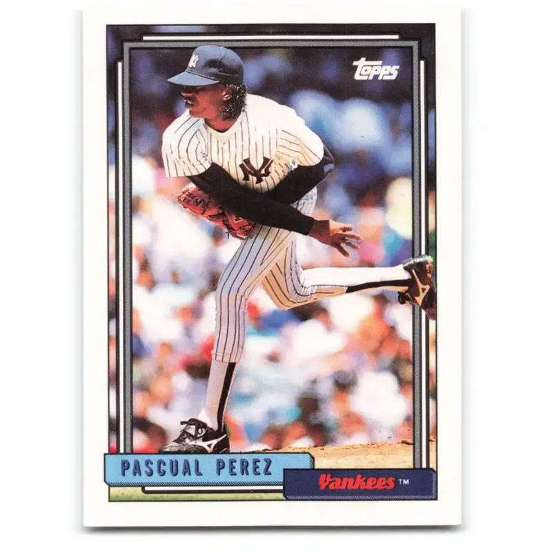 1992 Topps #503 Pascual Perez NM-MT New York Yankees Baseball Card - Baseball Card Single