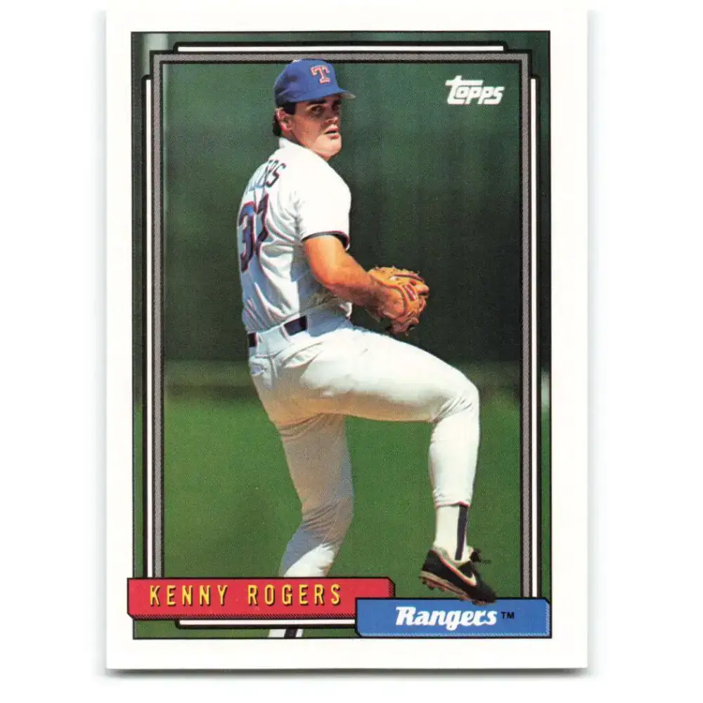 1992 Topps #511 Kenny Rogers NM-MT Texas Rangers Baseball Card - Baseball Card Single