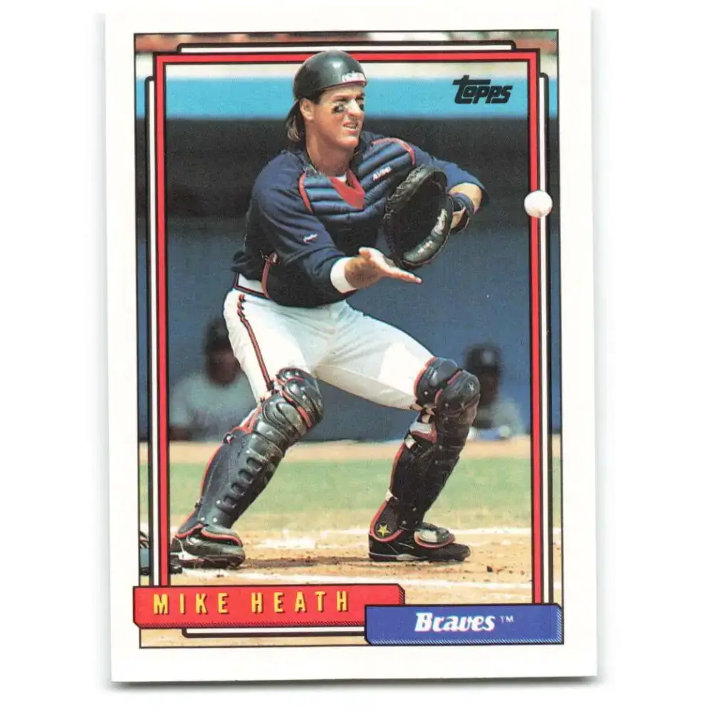 1992 Topps #512 Mike Heath NM-MT Atlanta Braves Baseball Card - Baseball Card Single
