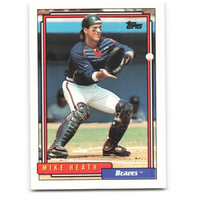 1992 Topps #512 Mike Heath NM-MT Atlanta Braves Baseball Card - Baseball Card Single