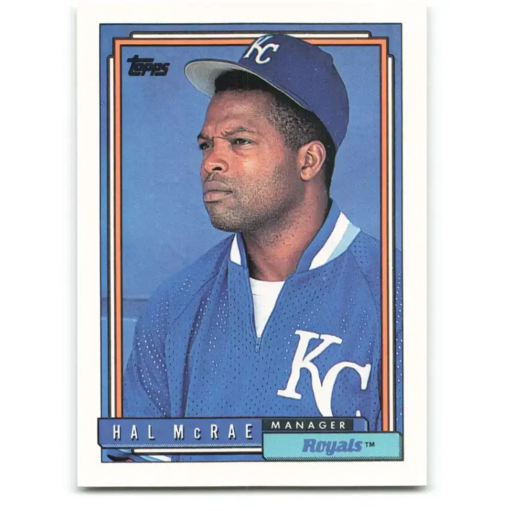 1992 Topps #519 Hal McRae NM-MT Kansas City Royals Baseball Card - Baseball Card Single