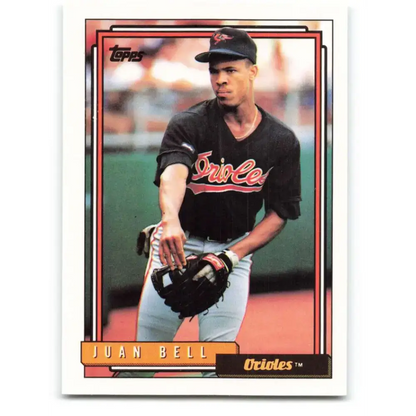 1992 Topps #52 Juan Bell EX Excellent Baltimore Orioles Baseball Card - Baseball Card