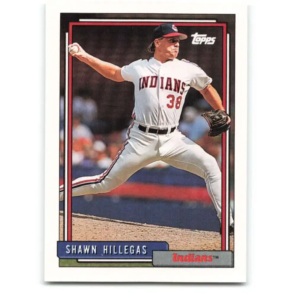 1992 Topps #523 Shawn Hillegas NM-MT Cleveland Indians Baseball Card - Baseball Card Single