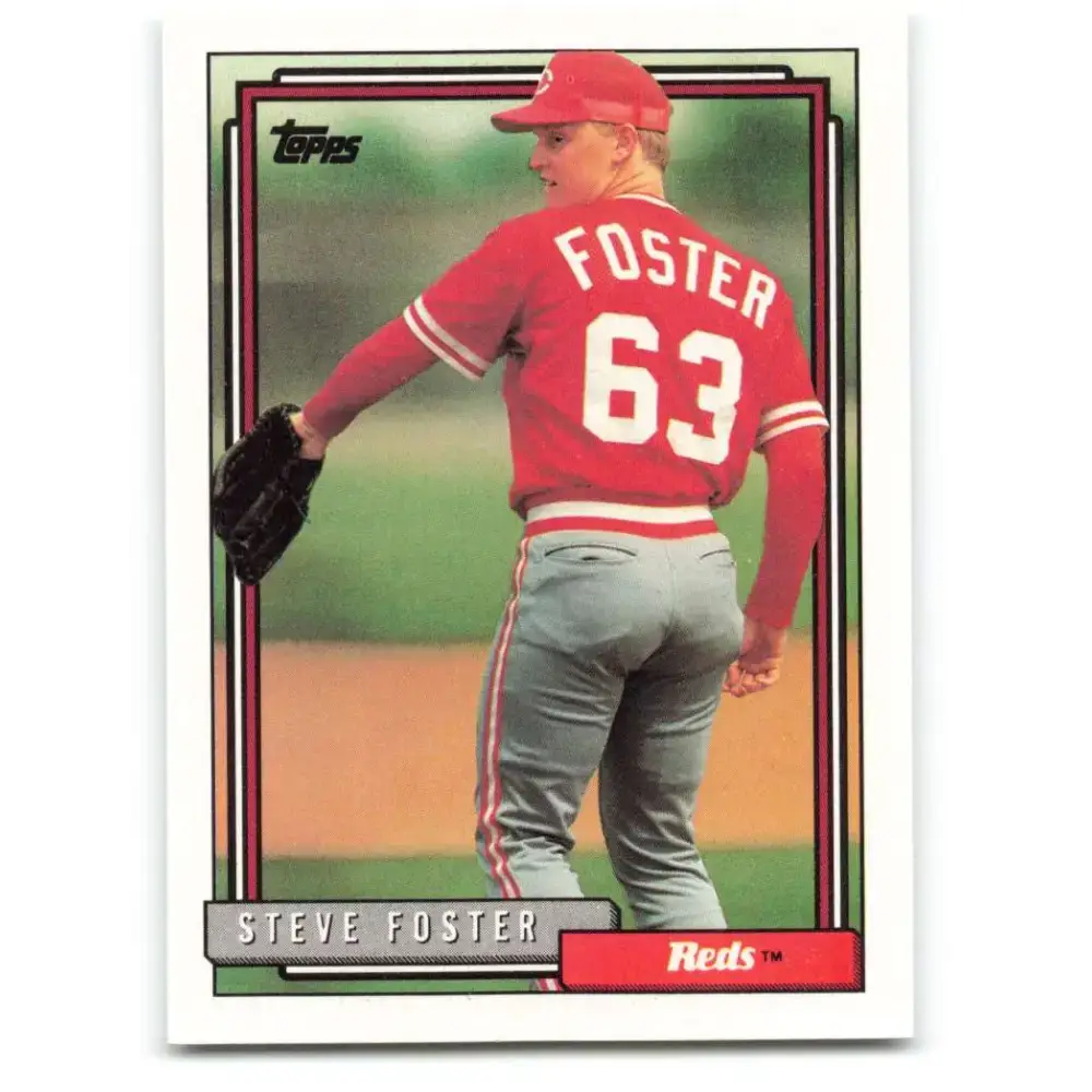 1992 Topps #528 Steve Foster NM-MT RC Rookie Cincinnati Reds Baseball Card - Baseball Card Single