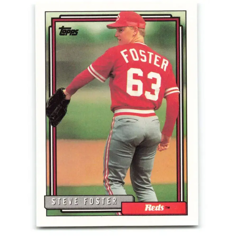 1992 Topps #528 Steve Foster NM-MT RC Rookie Cincinnati Reds Baseball Card - Baseball Card Single