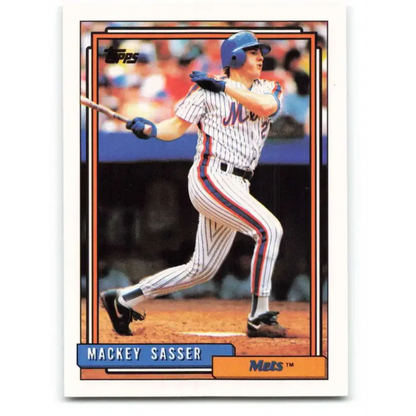 1992 Topps #533 Mackey Sasser EX Excellent New York Mets Baseball Card - Baseball Card