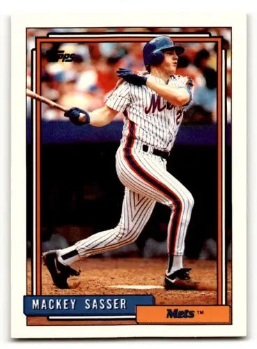 1992 Topps #533 Mackey Sasser New York Mets Baseball Cards EX/NM ID:55800 - Baseball Card Single