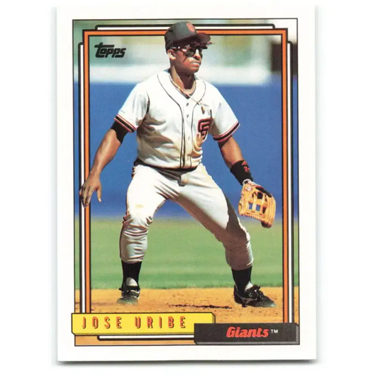 1992 Topps #538 Jose Uribe NM-MT San Francisco Giants Baseball Card - Baseball Card Single