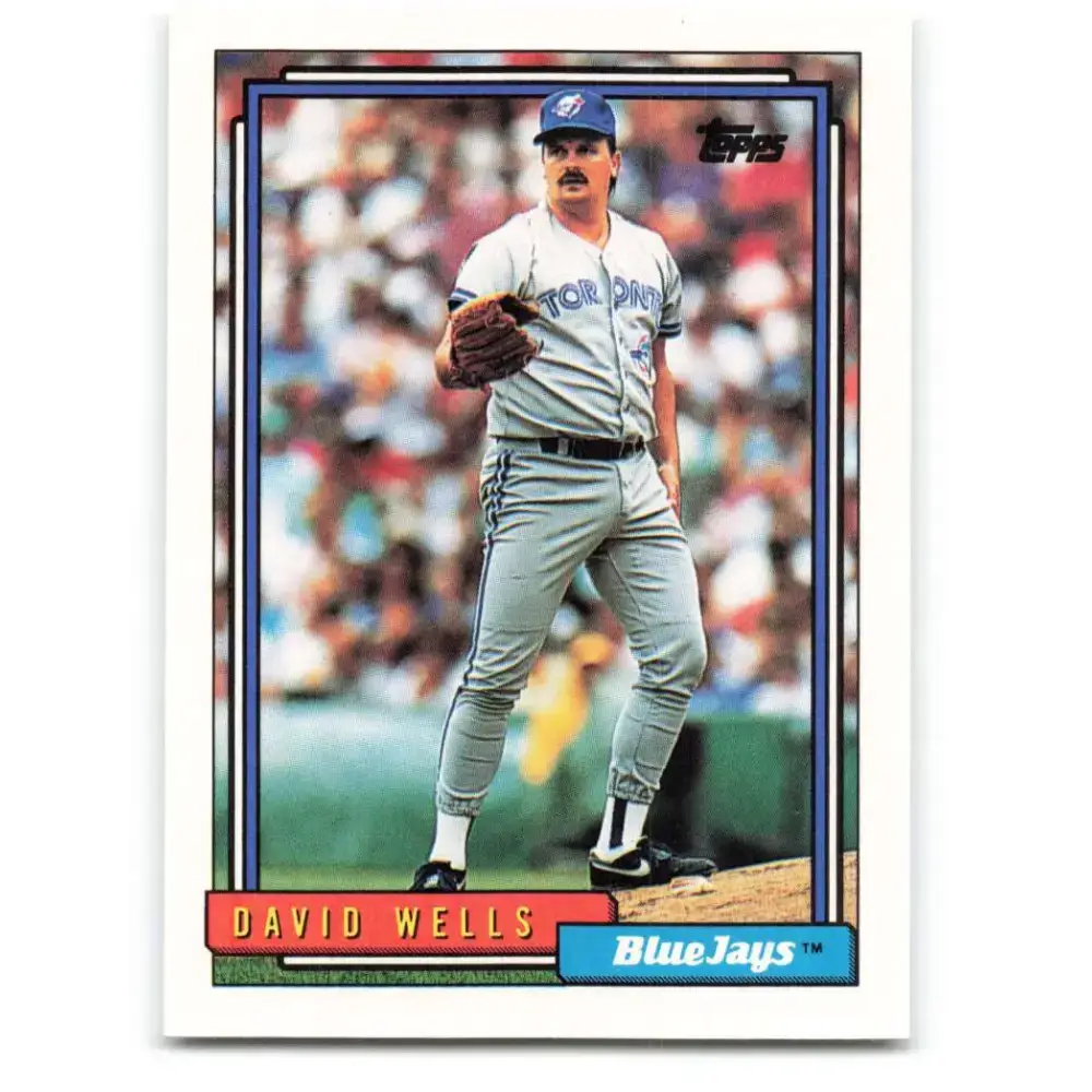 1992 Topps #54 David Wells EX Excellent Toronto Blue Jays Baseball Card - Baseball Card