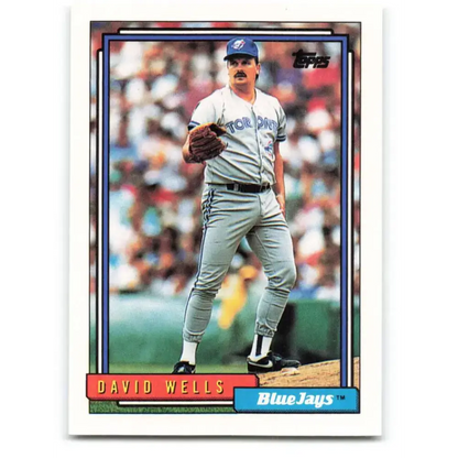 1992 Topps #54 David Wells EX Excellent Toronto Blue Jays Baseball Card - Baseball Card