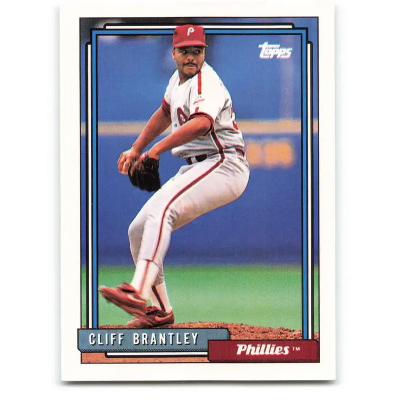 1992 Topps #544 Cliff Brantley NM-MT RC Rookie Philadelphia Phillies Baseball Card - Baseball Card Single