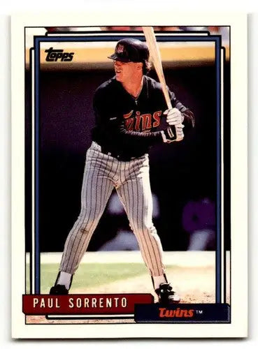 1992 Topps #546 Paul Sorrento Minnesota Twins Baseball Cards EX/NM ID:55819 - Baseball Card Single